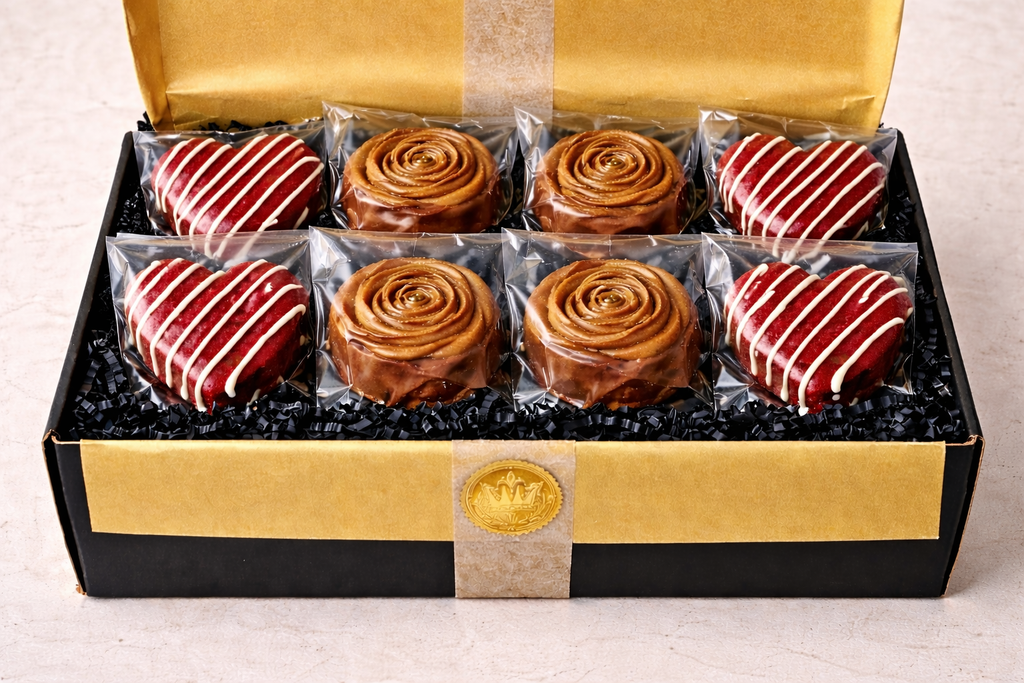 Cookie Hearts & Roses— Box of 8